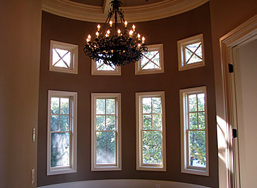 The turret room could be a music room or a library.