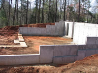 The basement walls have been poured.