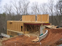The basement and sub-basement have been framed.